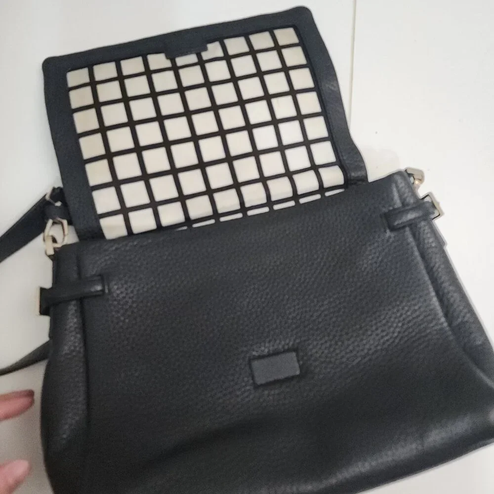 Kate Spade New York Black Pebbled Leather Shoulder Bag Purse
